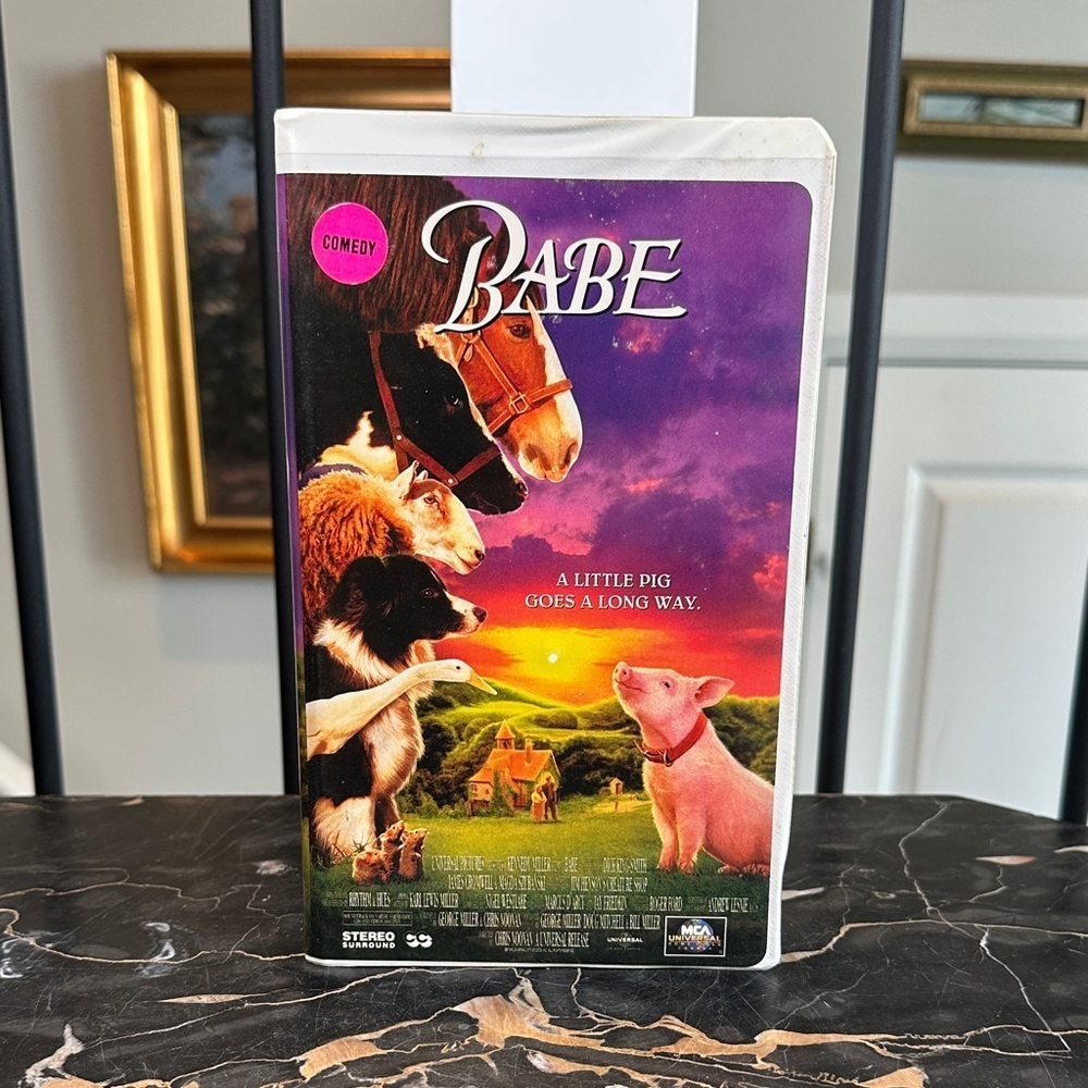 Babe VHS, 1996 Jumbo Video & Slipcover Rare A Little Pig Goes A Long Way